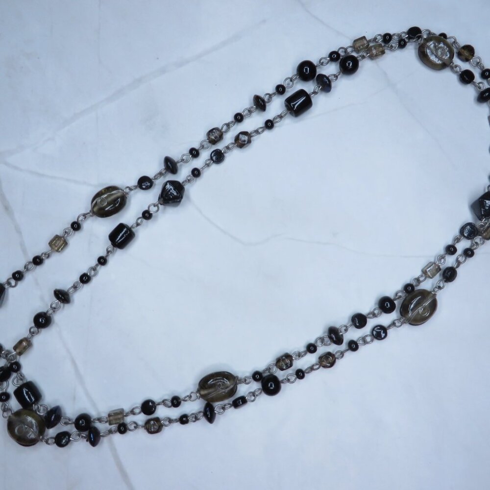 Infinity Black Stone Necklace - image 4